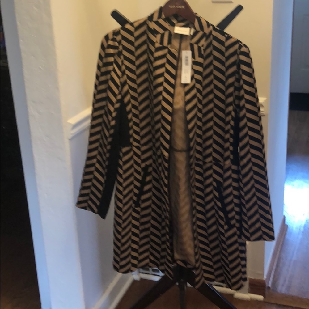 CHICO’s Geo Jacquard Topper Sweater Jacket